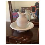 Vintage wash basin and pitcher