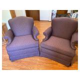 2 - swivel rocking upholstered chairs