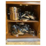 Assorted pots and pans