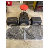 Stool, steps, vehicle floormats