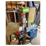 Large lot of holiday decor and Christmas tree