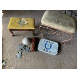 Stools and assorted items