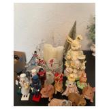 Assorted holiday decor items