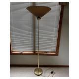 Gold metal floor lamp
