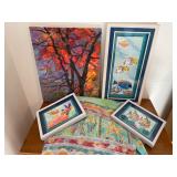 4 - wall decor and shower curtain