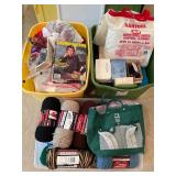 Large lot of knitting supplies