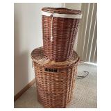 2 - wicker laundry baskets
