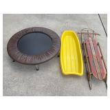 Trampoline and sleds