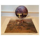 G. Harvey decorative plate and print
