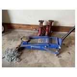 Jack, jack stands, and chain