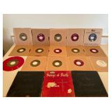 15 - antique 45 record albums