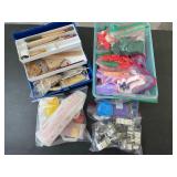 Lot of cookie cutters and crafting supplies