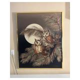 Large canvas hand painted owl pictures