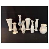 White vases