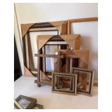 Assorted wood picture frames