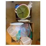 Plastic storage bowls