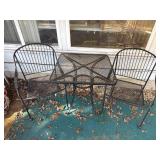 Iron table and chairs