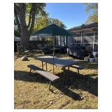 Lifetime Folding picnic table with umbrella