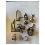 Vintage lock, master locks and keys