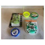 Assorted gloves, trimmer line