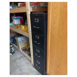 Black filing cabinet
