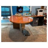 L shape office Desk with cabinet