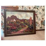 Framed art work-oil painting