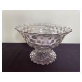 Fostoria 18 inch punch bowl with decorative balls