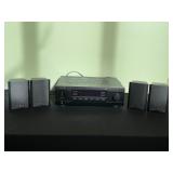 Sherwood amp with 4 Yamaha speakers