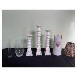 Vases and candleholders