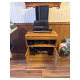 Misc. Electronics and cabinet.