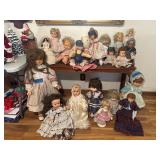 Assorted dolls