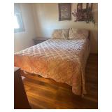 Full size bed and bedding