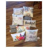 Assorted pillows