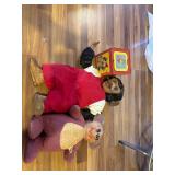 Vintage Jack in the box, stuff Animals