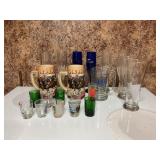 Assorted shot glasses