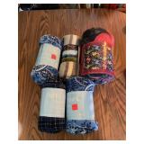 Assorted throw blankets