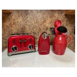 Toaster, can opener,caddy and utensils
