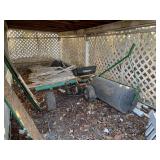 Yard roller & spreader, trailer axle & hitch combo