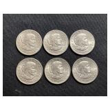 6 - 1979 Liberty half dollars