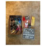 Scissors and craft supplies