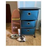Ironing board, irons, storage