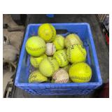 Basket of softballs