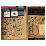 Assorted rings and pins