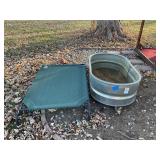 Dog trough  and dog trampoline