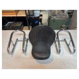 Motorcycle seat and wheel chucks