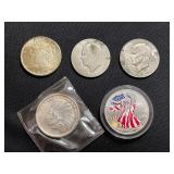 5 - Liberty silver coins