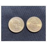 2 - President $1 coins