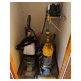 Dyson sweeper and Hoover shampooer