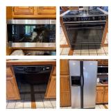 Refrigerator, stove, dishwasher, and microwave